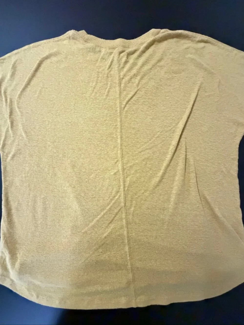 Madewell Boxy Tee Hemp Blend Tan Mustard Women's M